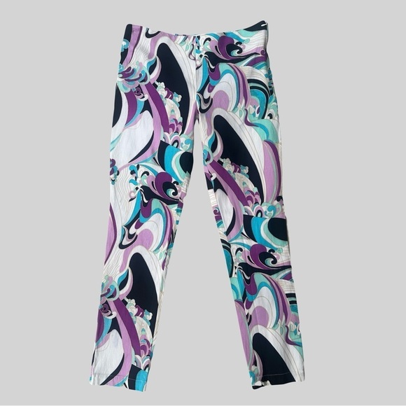 Julie Brown Pants Womens 8 Mod Print Preppy - Picture 1 of 9